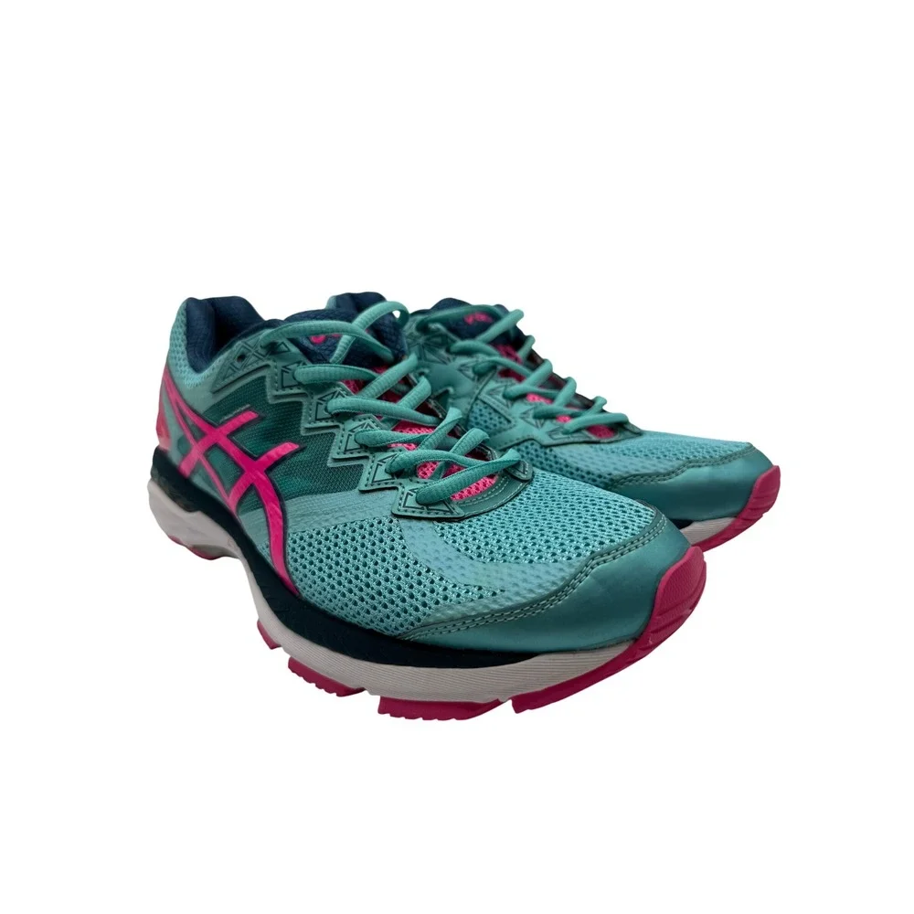 ASICS GT-2000 4 Running Shoes Womens 8.5 Turquoise Pink Stability T656N EUC